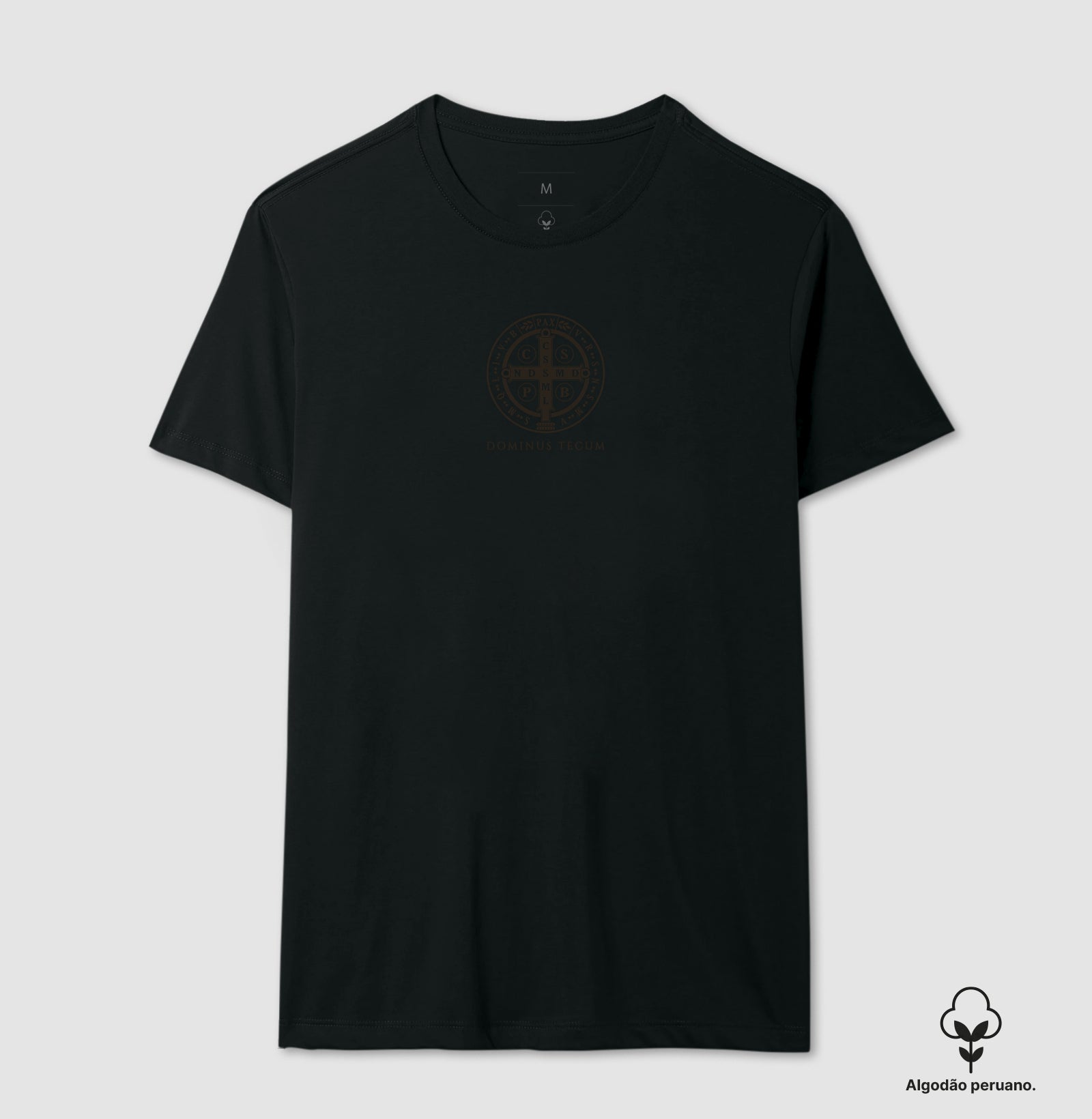 Camiseta Algodão Peruano Medalha de São Bento | Edição Silenciosa