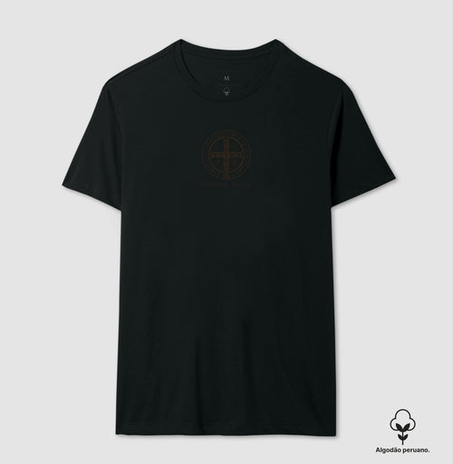 Camiseta Algodão Peruano Medalha de São Bento | Edição Silenciosa