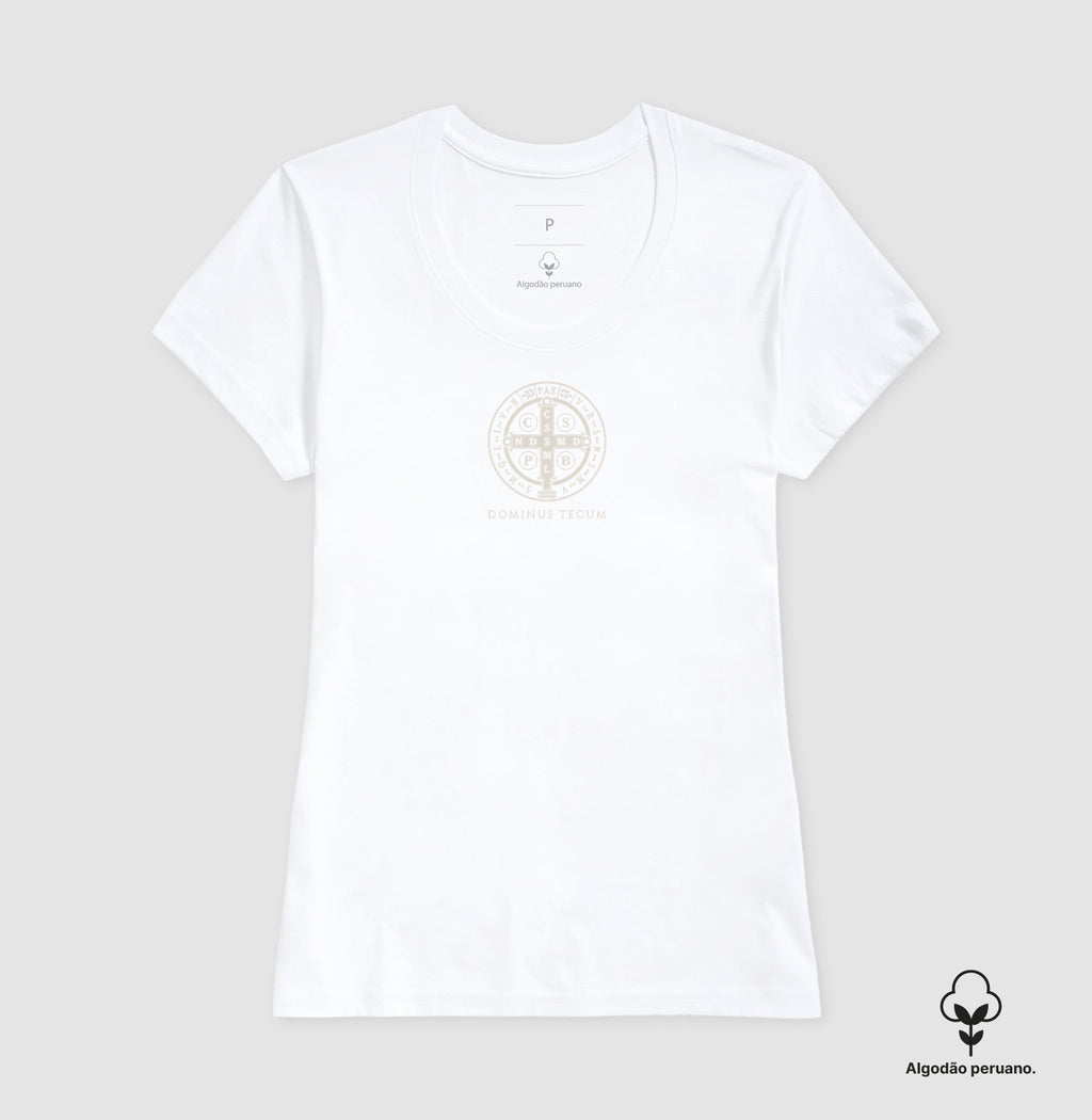 Camiseta Algodão Peruano Medalha de São Bento | Edição Silenciosa