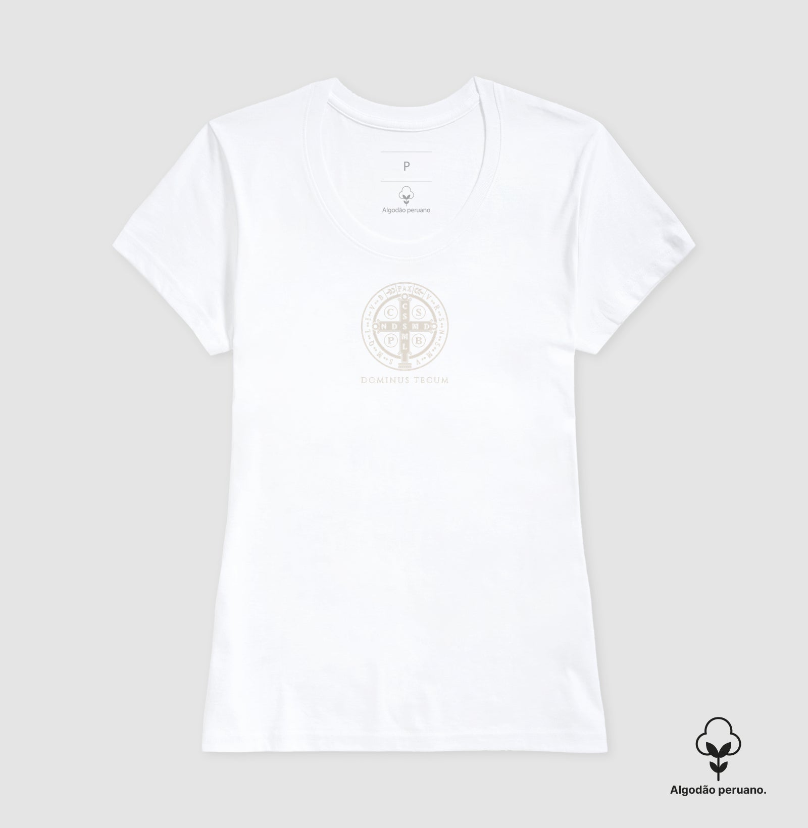 Camiseta Algodão Peruano Medalha de São Bento | Edição Silenciosa