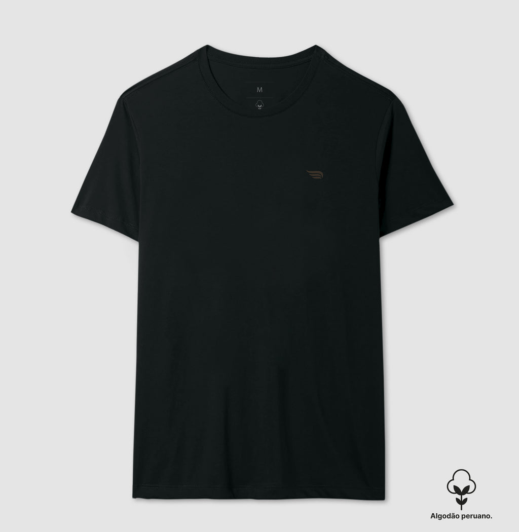 Camiseta Algodão Peruano Logo Dominus Tecum Masculina