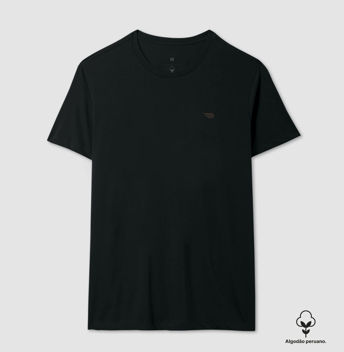 Camiseta Algodão Peruano Logo Dominus Tecum Masculina