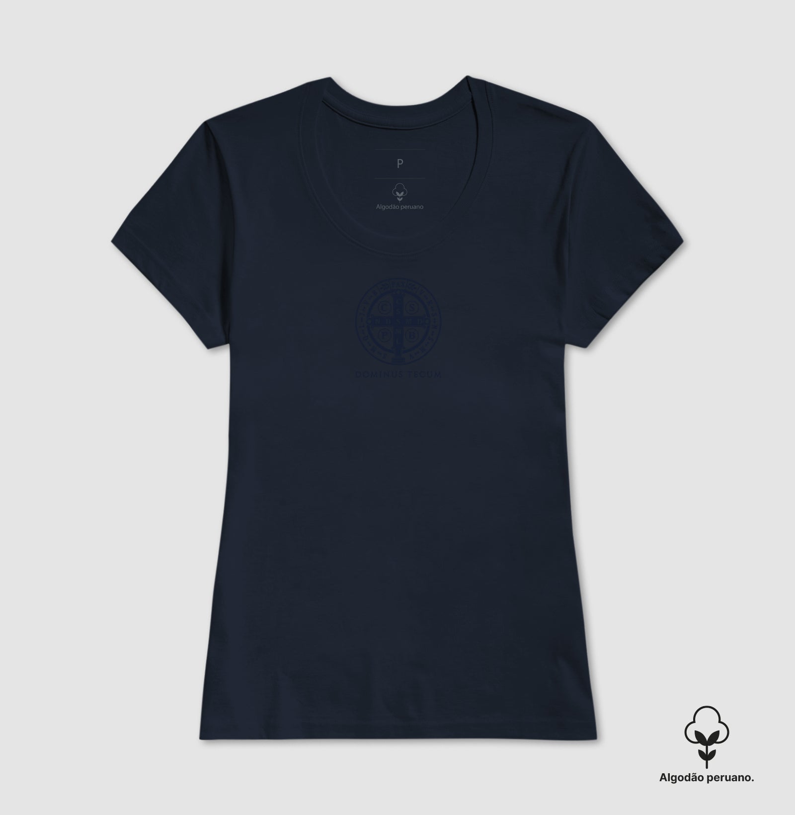 Camiseta Algodão Peruano Medalha de São Bento | Edição Silenciosa