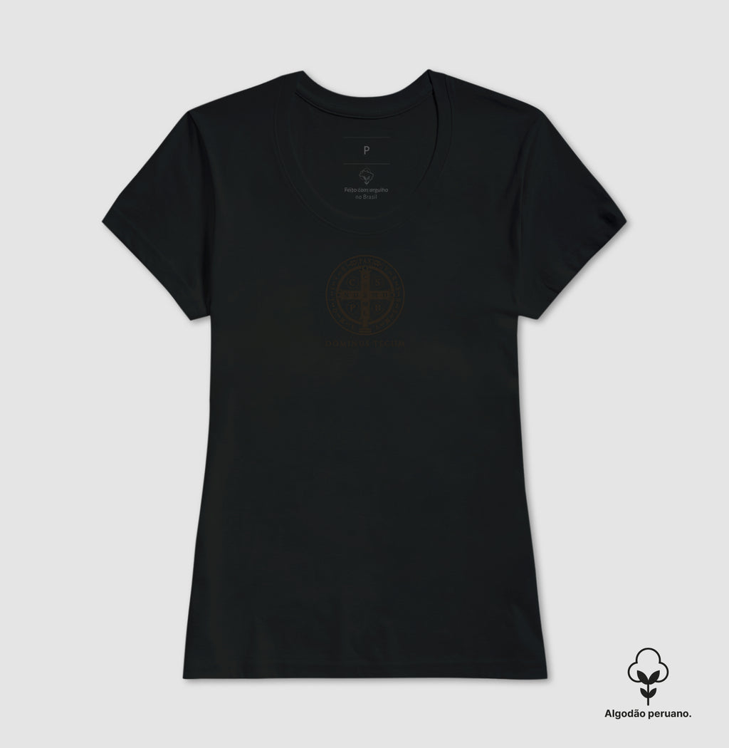 Camiseta Algodão Peruano Medalha de São Bento | Edição Silenciosa