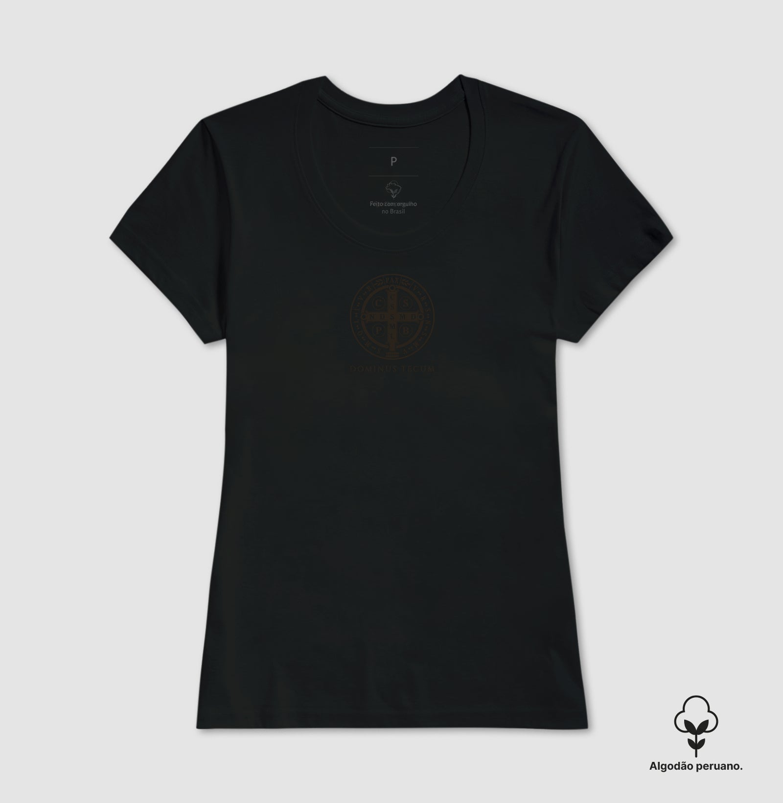 Camiseta Algodão Peruano Medalha de São Bento | Edição Silenciosa