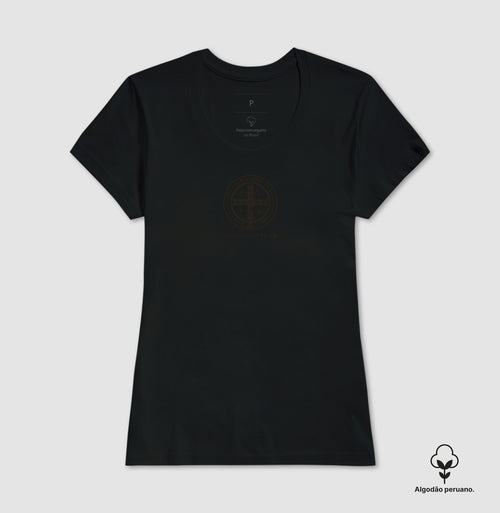 Camiseta Algodão Peruano Medalha de São Bento | Edição Silenciosa
