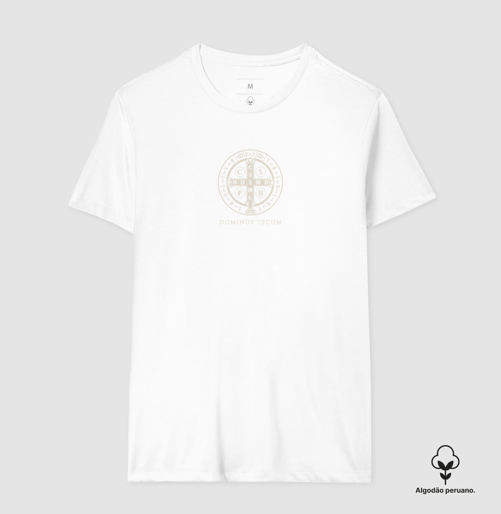 Camiseta Algodão Peruano Medalha de São Bento | Edição Silenciosa